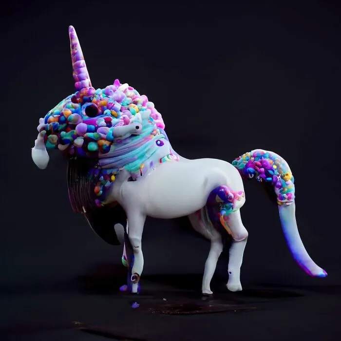 I Use AI To Create Surreal Images Of Unicorns And Some Of My Works Even Get Exhibited In Museums (50 Pics)