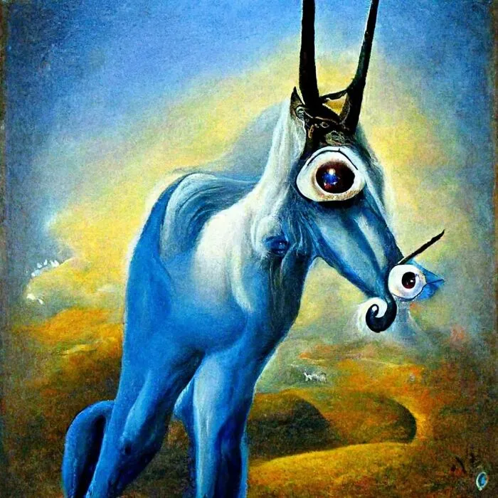 I Use AI To Create Surreal Images Of Unicorns And Some Of My Works Even Get Exhibited In Museums (50 Pics)