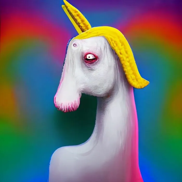 I Use AI To Create Surreal Images Of Unicorns And Some Of My Works Even Get Exhibited In Museums (50 Pics)