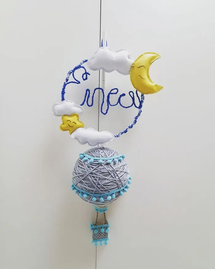 Just Finished An Air Balloon-Themed Birth Ribbon For My Soon To Arrive Nephew
