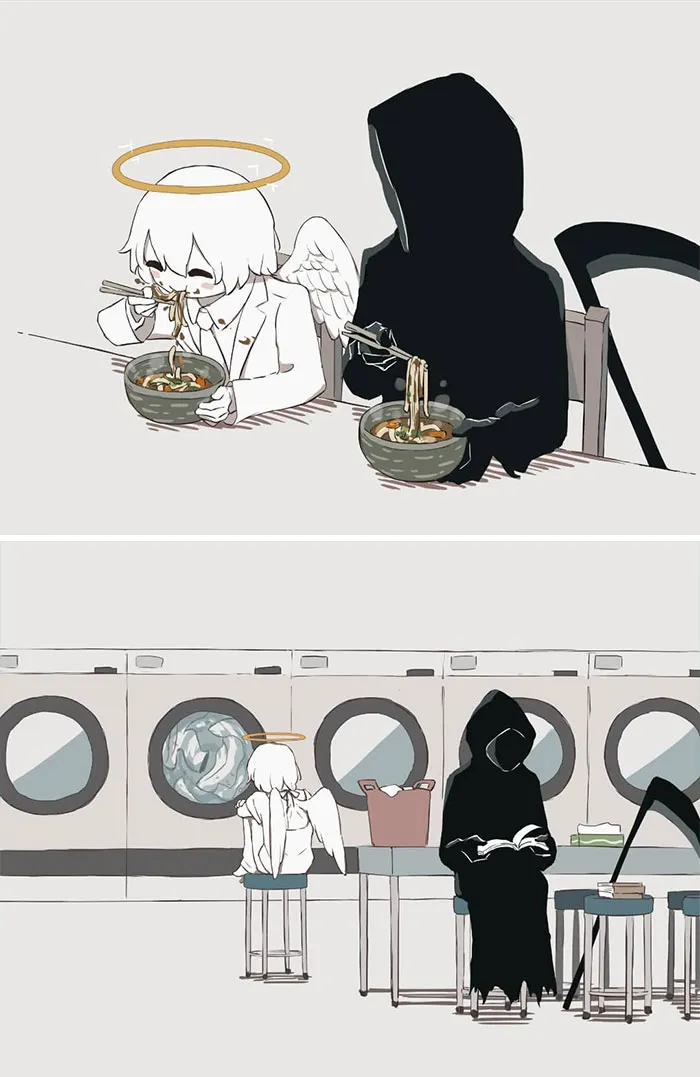 This Japanese Artist Creates Poetic Existential Illustrations (35 New Pics)