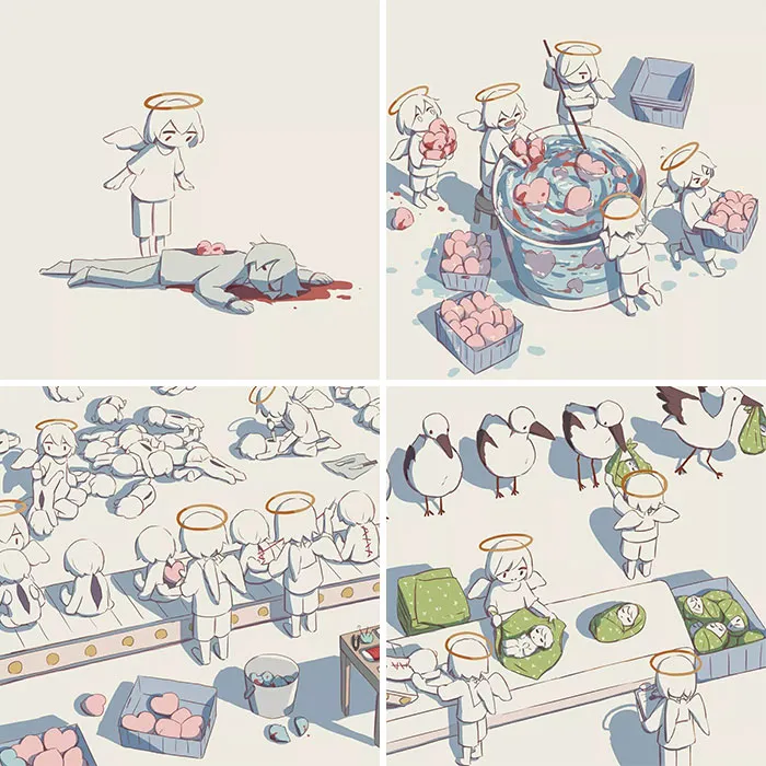 This Japanese Artist Creates Poetic Existential Illustrations (35 New Pics)