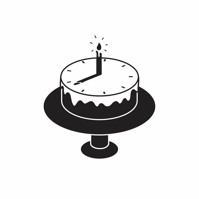 Birthday Cake And Countdown Clock