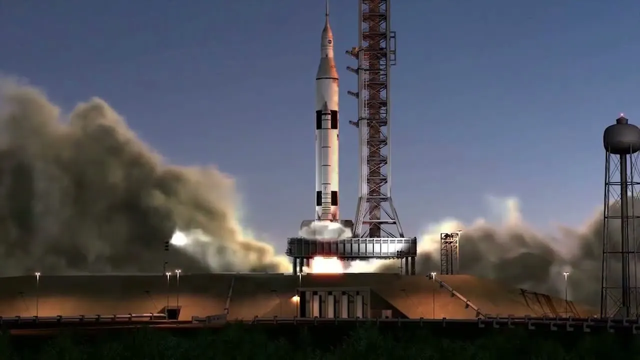Cg Animation Of Rocket Taking Off