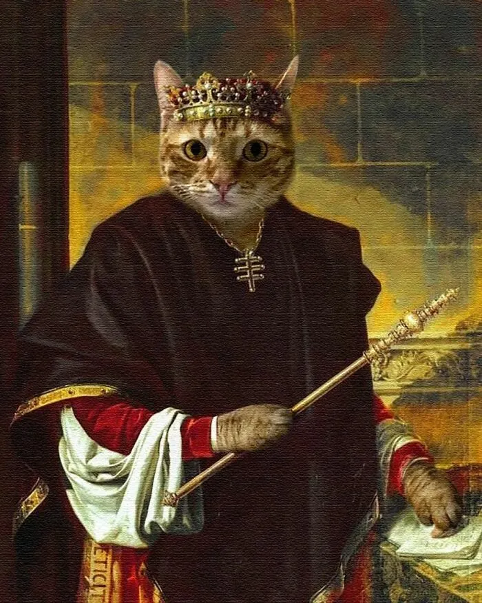 Artist Turns Pictures Of Cats Into Classical Paintings (56 Pics)