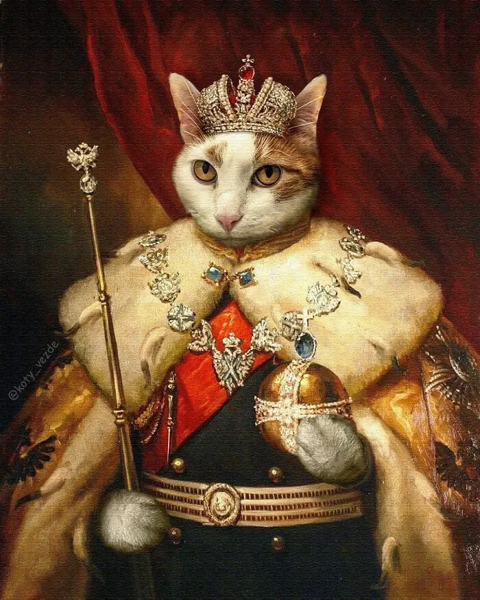 Artist Turns Pictures Of Cats Into Classical Paintings (56 Pics)