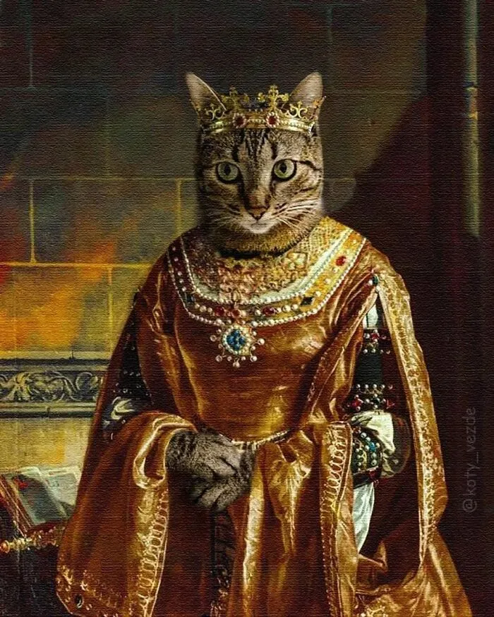 Artist Turns Pictures Of Cats Into Classical Paintings (56 Pics)