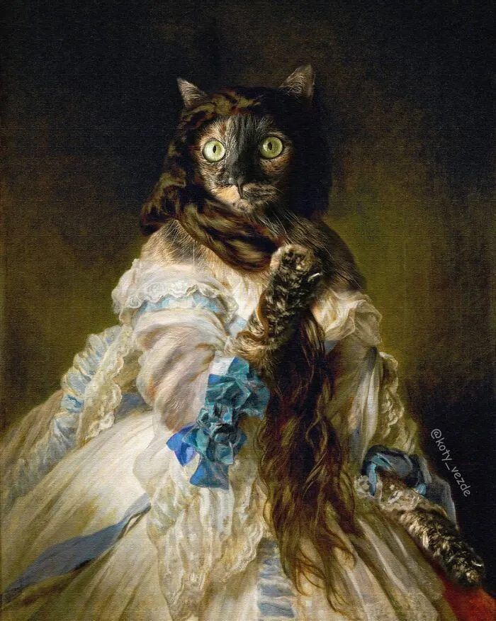 Artist Turns Pictures Of Cats Into Classical Paintings (56 Pics)