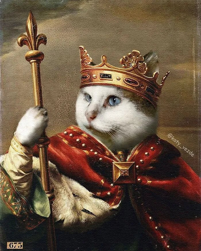 Artist Turns Pictures Of Cats Into Classical Paintings (56 Pics)