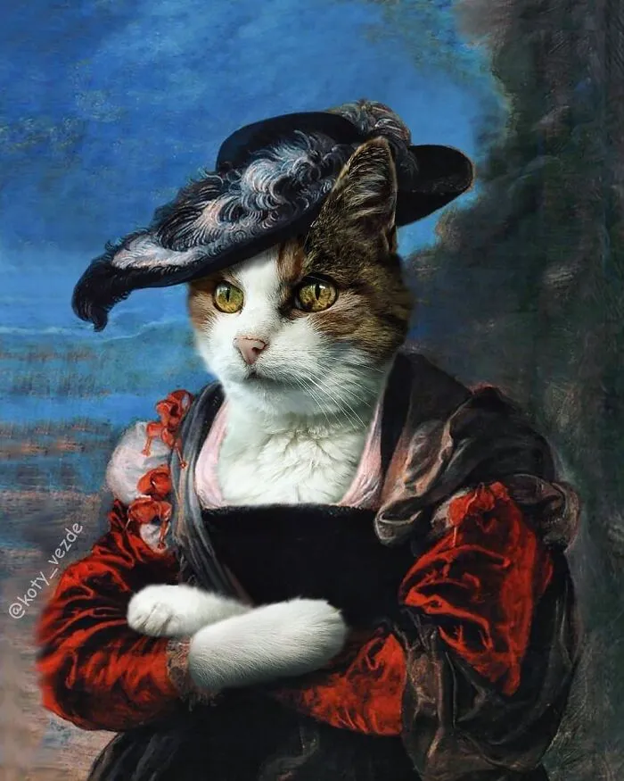Artist Turns Pictures Of Cats Into Classical Paintings (56 Pics)