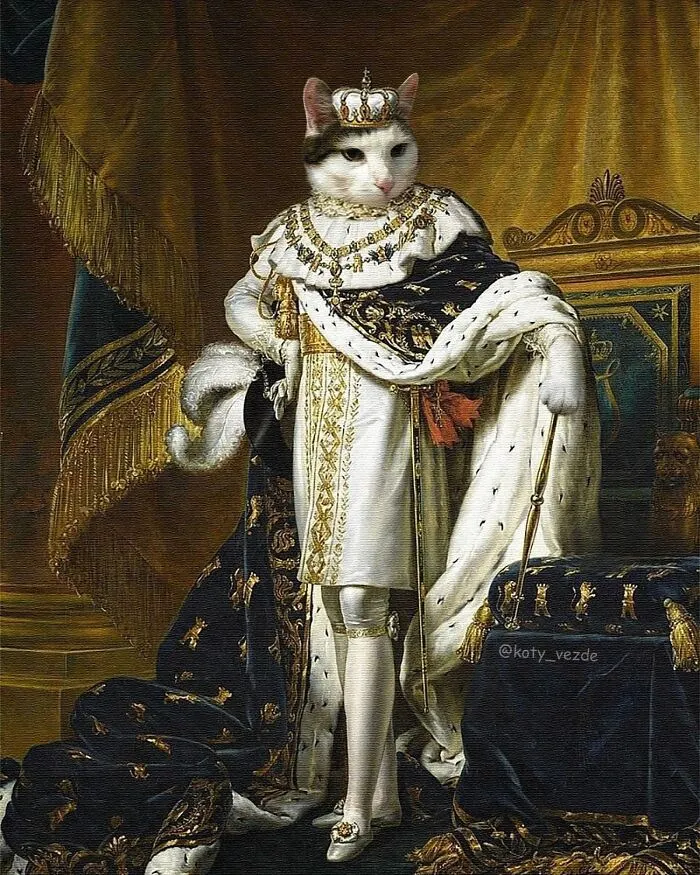 Artist Turns Pictures Of Cats Into Classical Paintings (56 Pics)