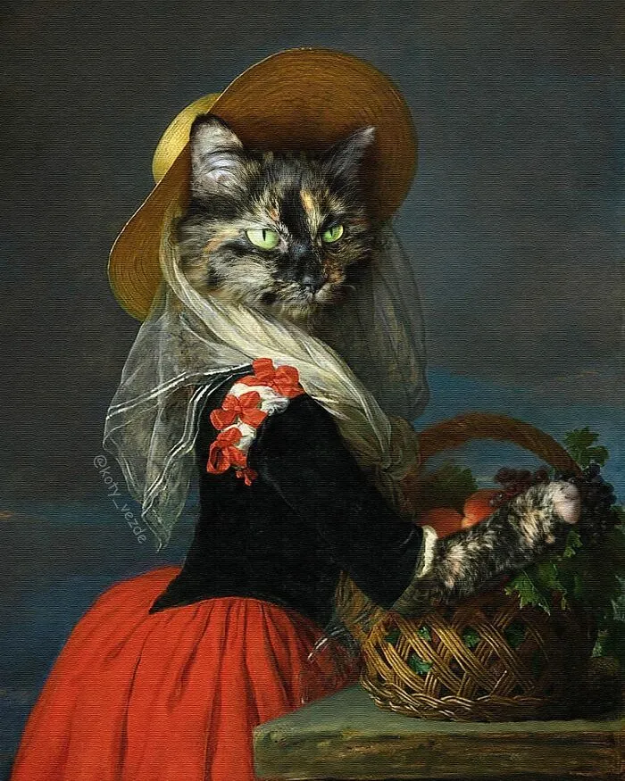 Artist Turns Pictures Of Cats Into Classical Paintings (56 Pics)