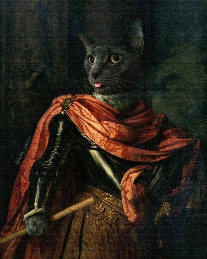 Artist Turns Pictures Of Cats Into Classical Paintings (56 Pics)