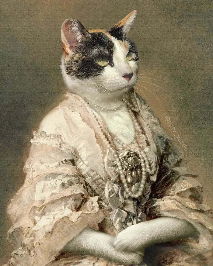 Artist Turns Pictures Of Cats Into Classical Paintings (56 Pics)