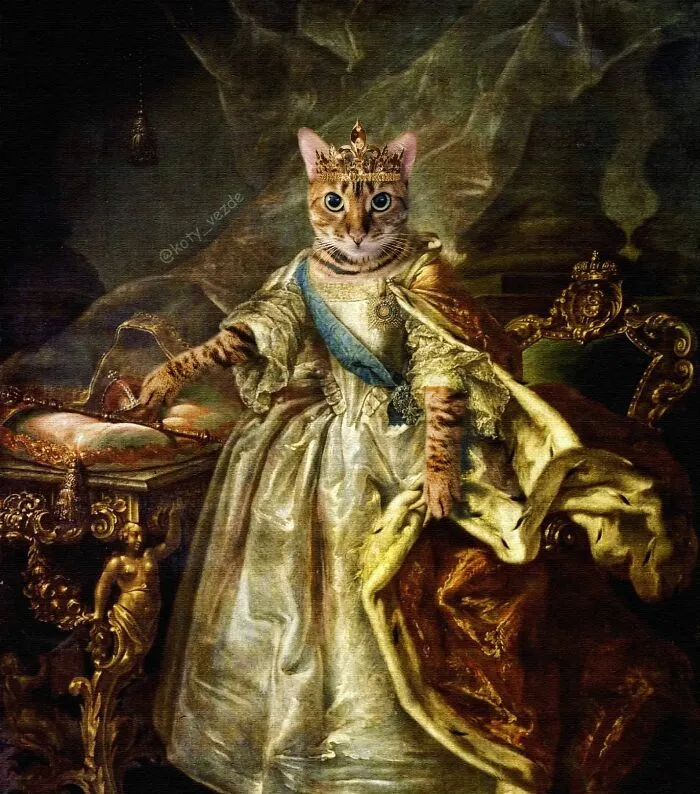 Artist Turns Pictures Of Cats Into Classical Paintings (56 Pics)