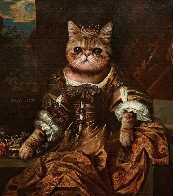 Artist Turns Pictures Of Cats Into Classical Paintings (56 Pics)