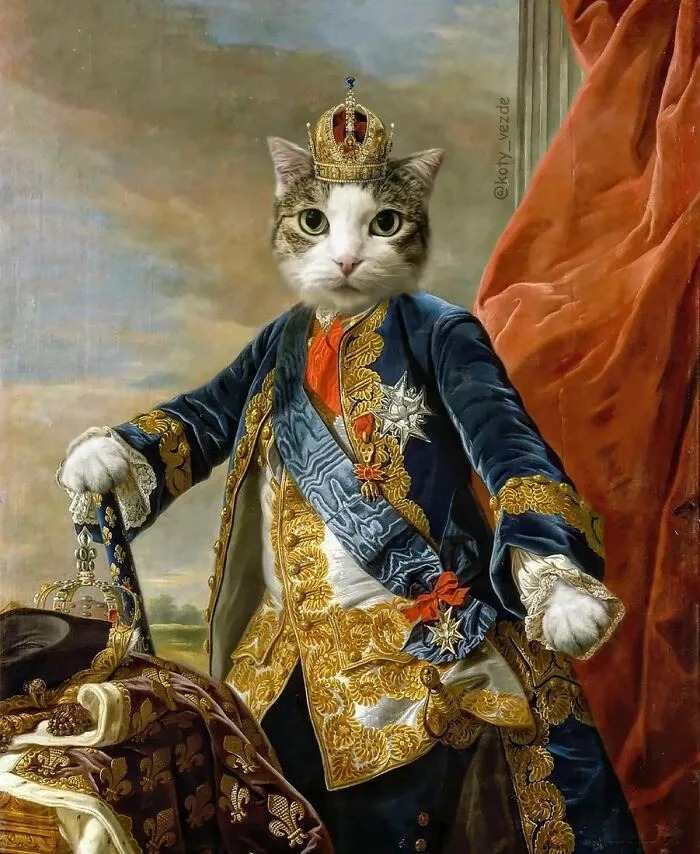 Artist Turns Pictures Of Cats Into Classical Paintings (56 Pics)