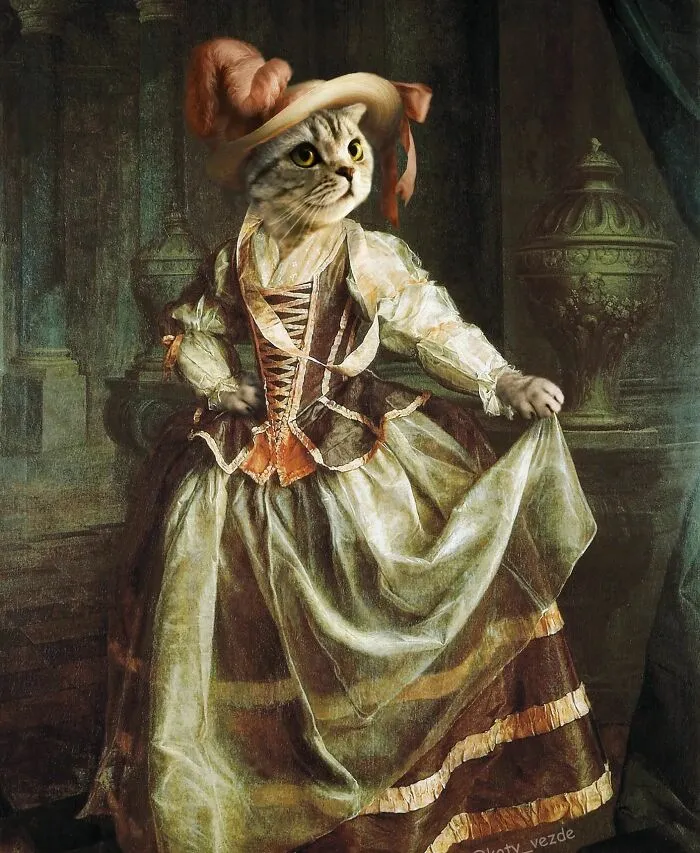 Artist Turns Pictures Of Cats Into Classical Paintings (56 Pics)