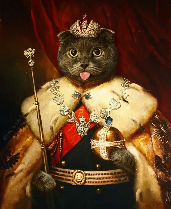 Artist Turns Pictures Of Cats Into Classical Paintings (56 Pics)