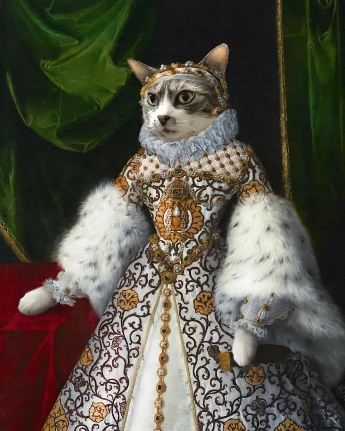 Artist Turns Pictures Of Cats Into Classical Paintings (56 Pics)
