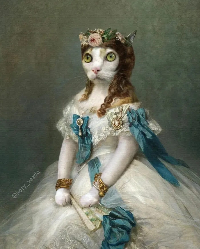 Artist Turns Pictures Of Cats Into Classical Paintings (56 Pics)