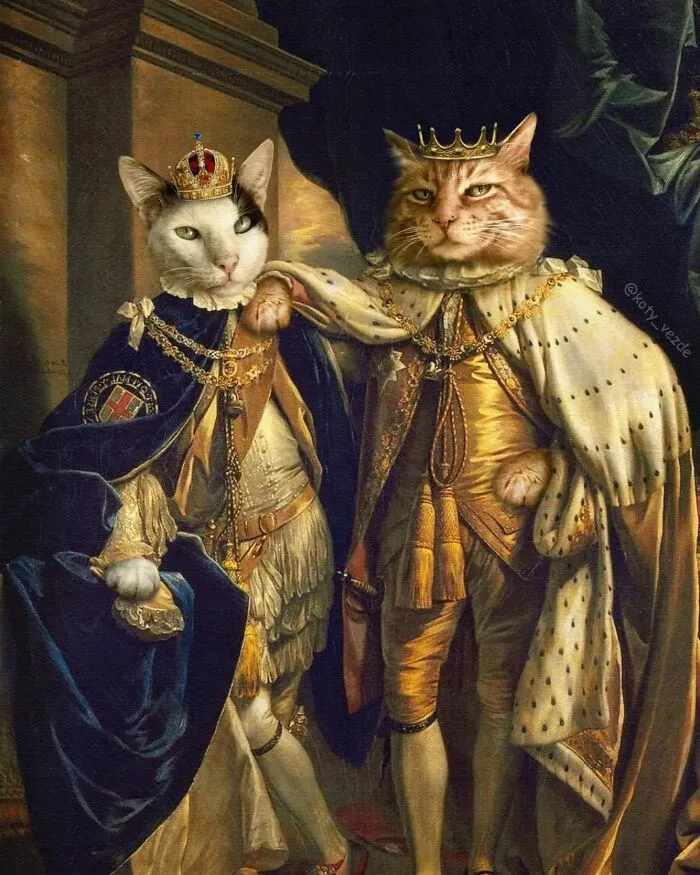 Artist Turns Pictures Of Cats Into Classical Paintings (56 Pics)