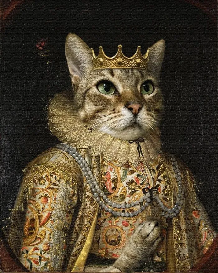 Artist Turns Pictures Of Cats Into Classical Paintings (56 Pics)