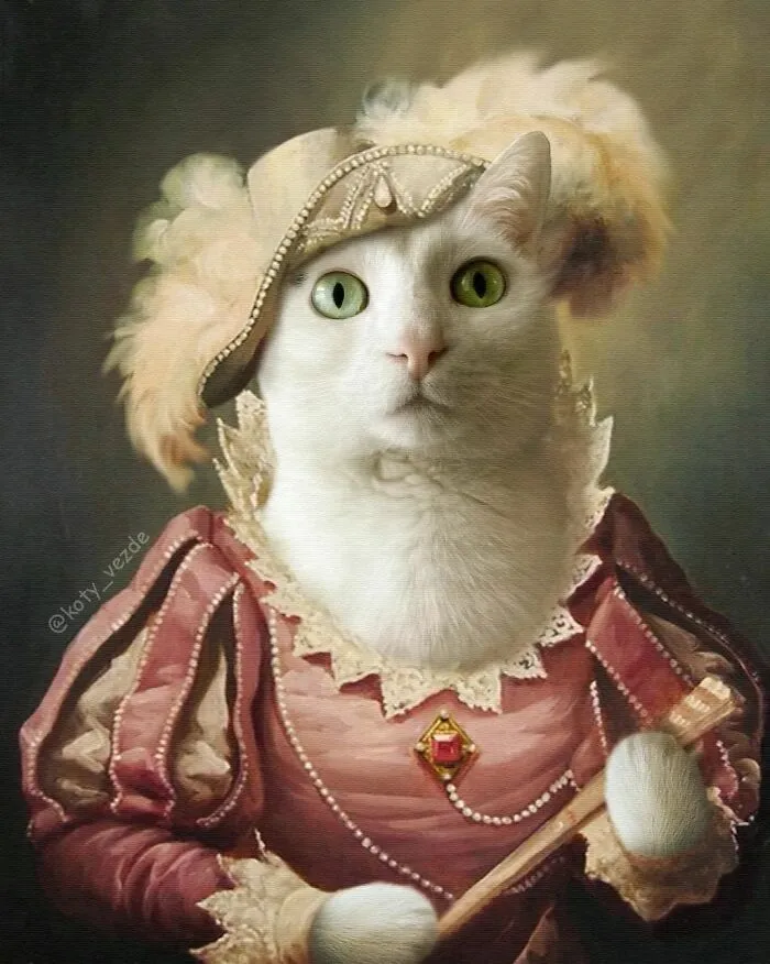 Artist Turns Pictures Of Cats Into Classical Paintings (56 Pics)