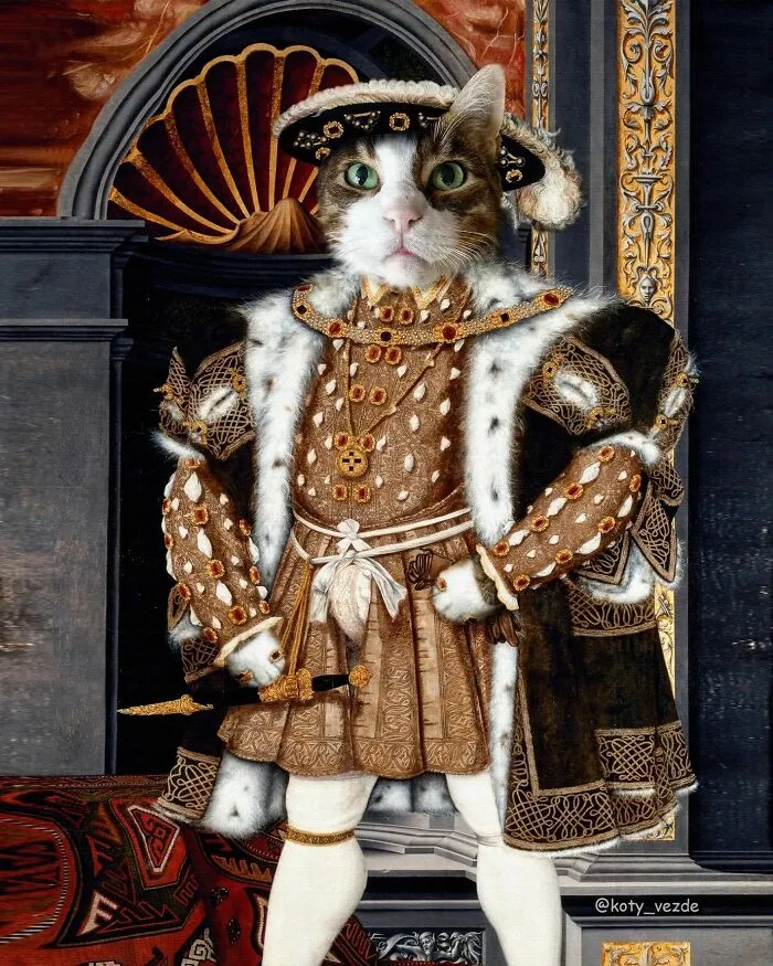 Artist Turns Pictures Of Cats Into Classical Paintings (56 Pics)