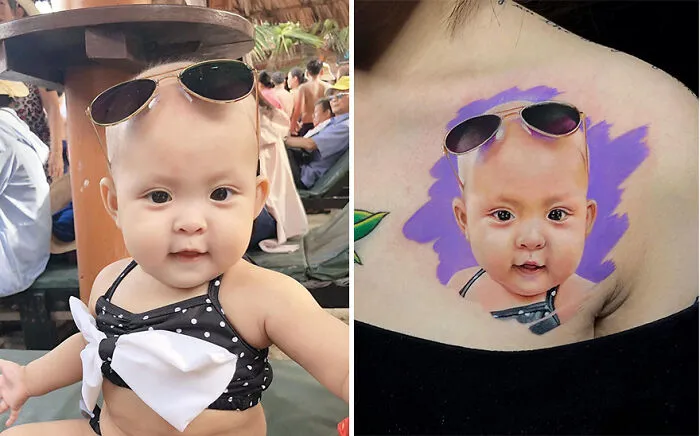 30 Tatuajes hiperrealistas que parecen impresos en la piel