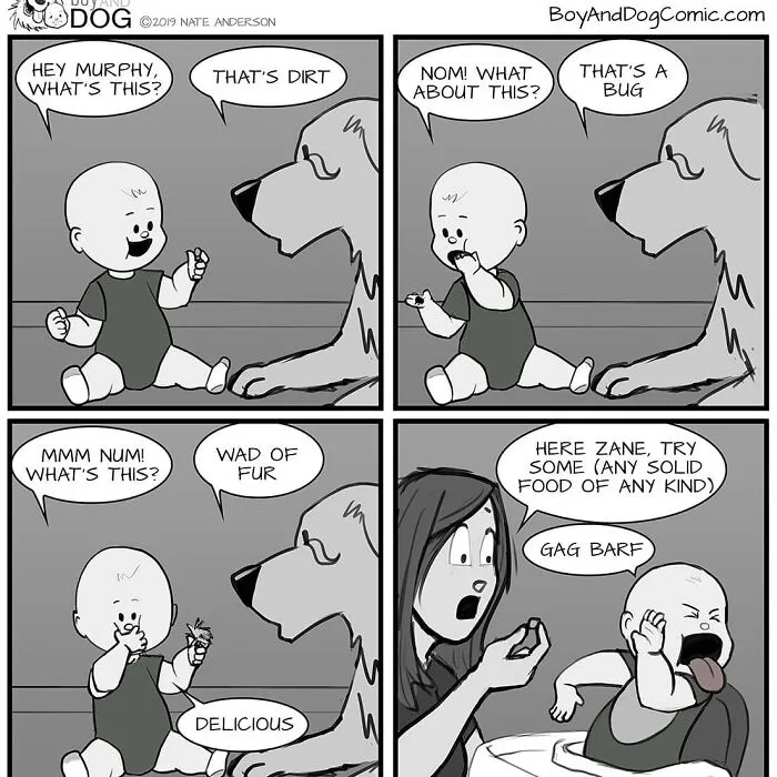 Dad Illustrates How His Baby Son And Their Dog Experience Friendship (30 New Comics)
