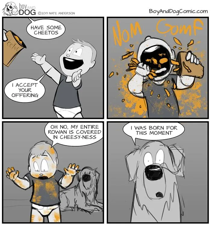 Dad Illustrates How His Baby Son And Their Dog Experience Friendship (30 New Comics)
