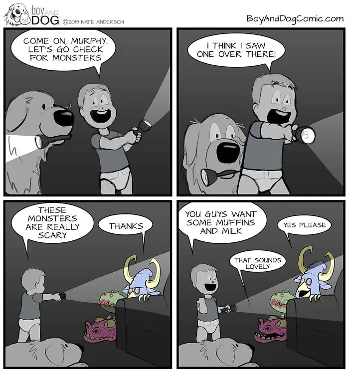 Dad Illustrates How His Baby Son And Their Dog Experience Friendship (30 New Comics)