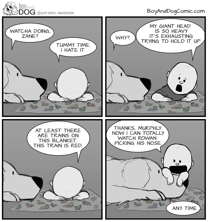Dad Illustrates How His Baby Son And Their Dog Experience Friendship (30 New Comics)