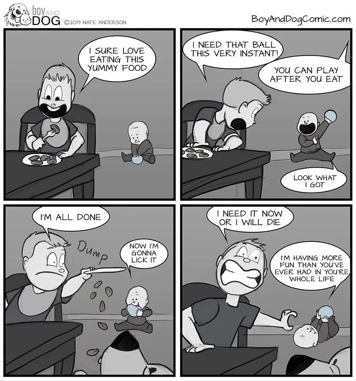 Dad Illustrates How His Baby Son And Their Dog Experience Friendship (30 New Comics)