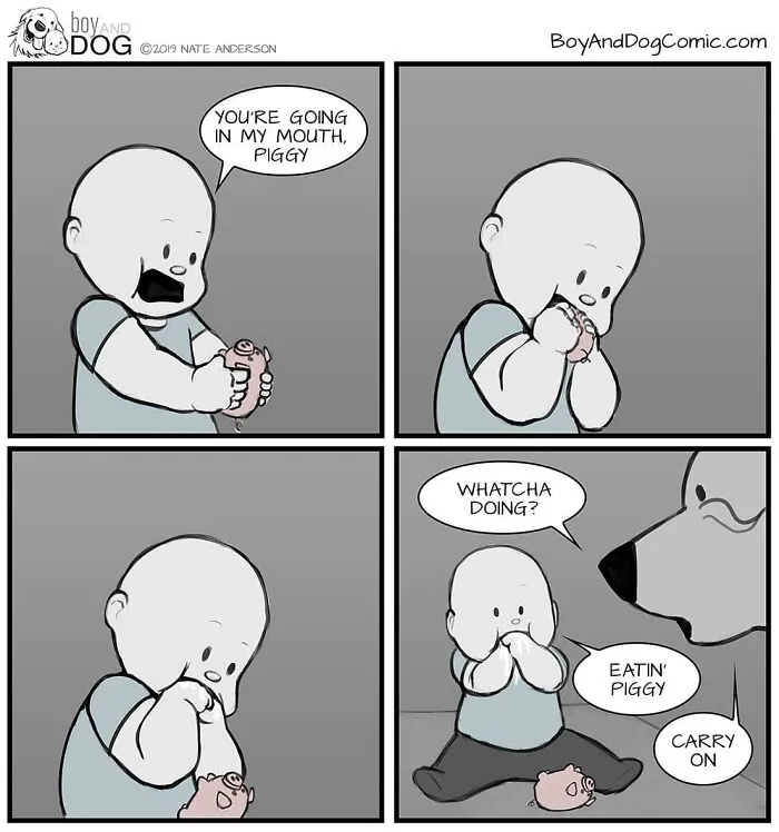 Dad Illustrates How His Baby Son And Their Dog Experience Friendship (30 New Comics)