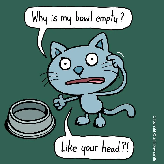 These One-Panel Cat Comics By Anthony Smith Purrfectly Capture What Having A Cat Is Like (40 Pics)
