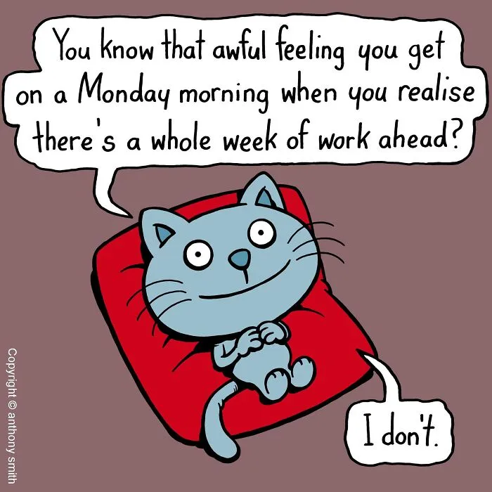 These One-Panel Cat Comics By Anthony Smith Purrfectly Capture What Having A Cat Is Like (40 Pics)