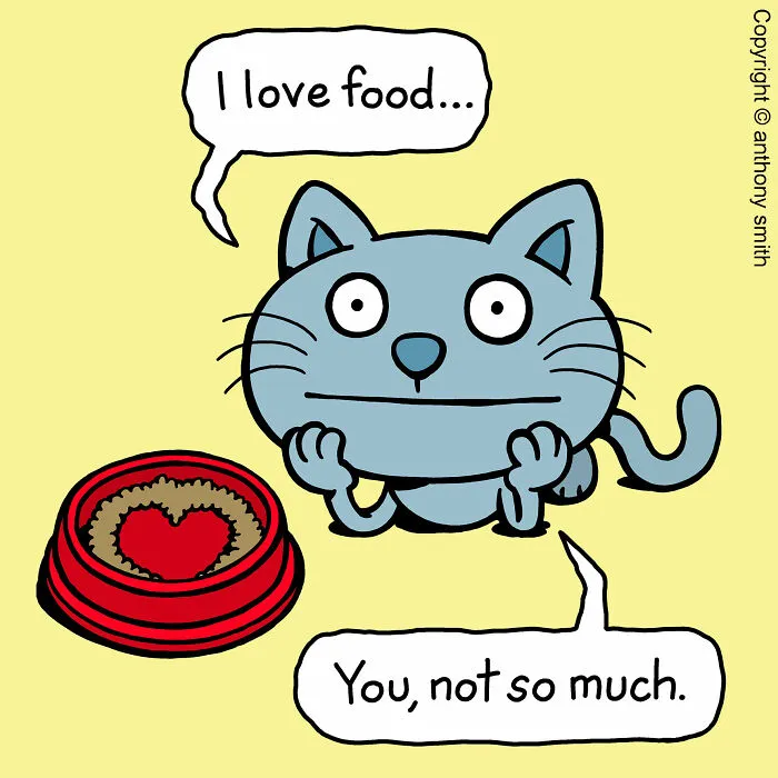 These One-Panel Cat Comics By Anthony Smith Purrfectly Capture What Having A Cat Is Like (40 Pics)