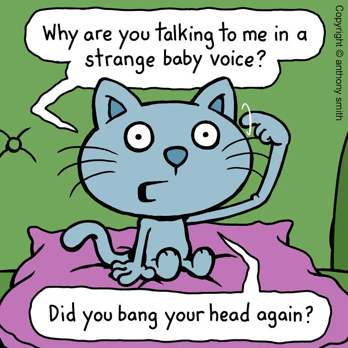 These One-Panel Cat Comics By Anthony Smith Purrfectly Capture What Having A Cat Is Like (40 Pics)