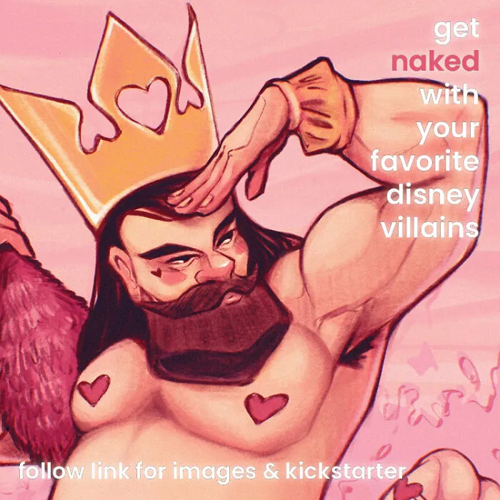 I Am Producing An Art Project Of Male Sports Pin-Ups Inspired By Disney Villains (17 Pics)