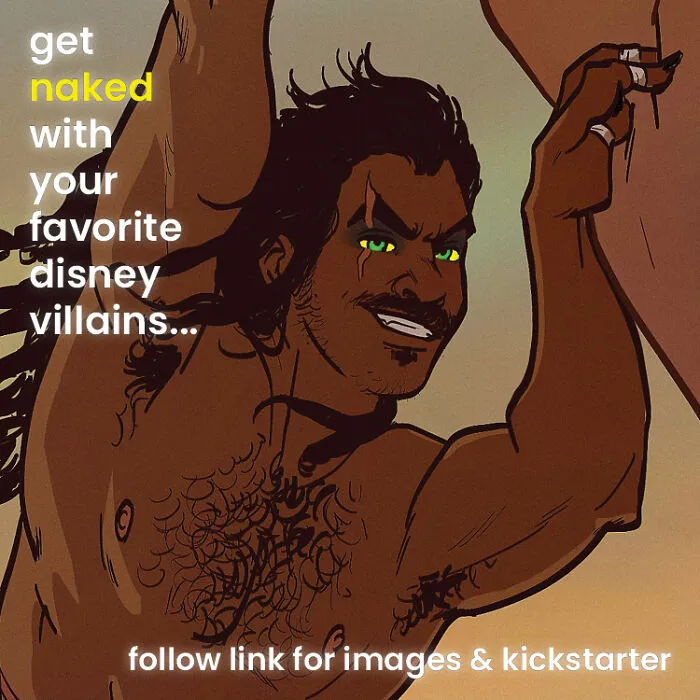 I Am Producing An Art Project Of Male Sports Pin-Ups Inspired By Disney Villains (17 Pics)