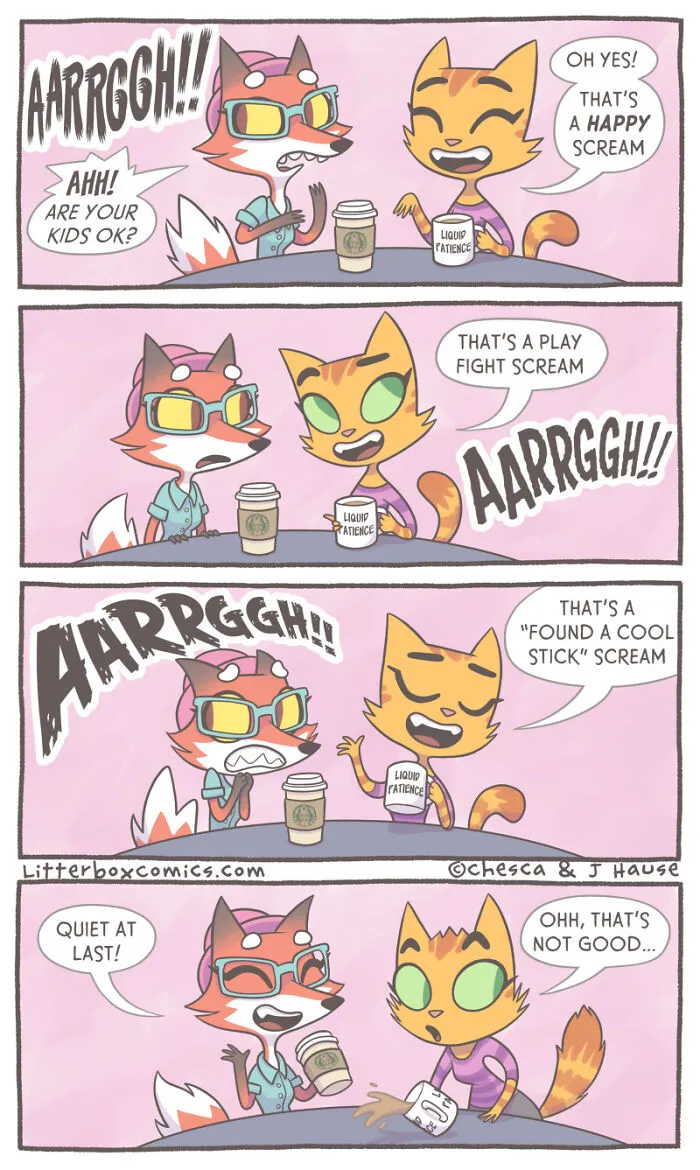 I Illustrate My Experience As A Modern-Day Parent In 30 Comics With A Feline Twist (New Pics)