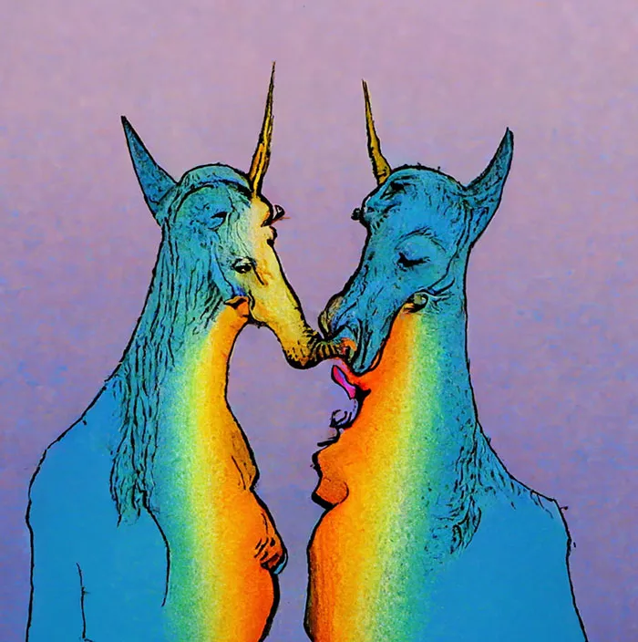 I Use AI To Create Surreal Images Of Unicorns And Some Of My Works Even Get Exhibited In Museums (50 Pics)