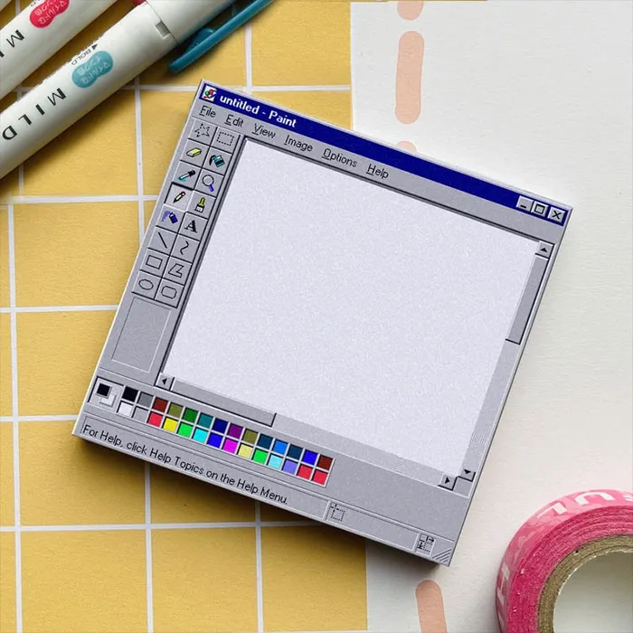 MS Paint Aesthetic Sticky Notes