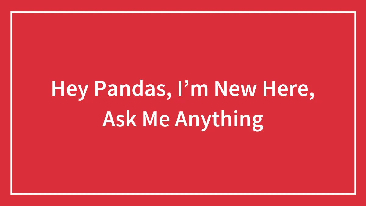 Hey Pandas, I’m New Here, Ask Me Anything