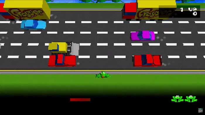 Frogger gameplay 