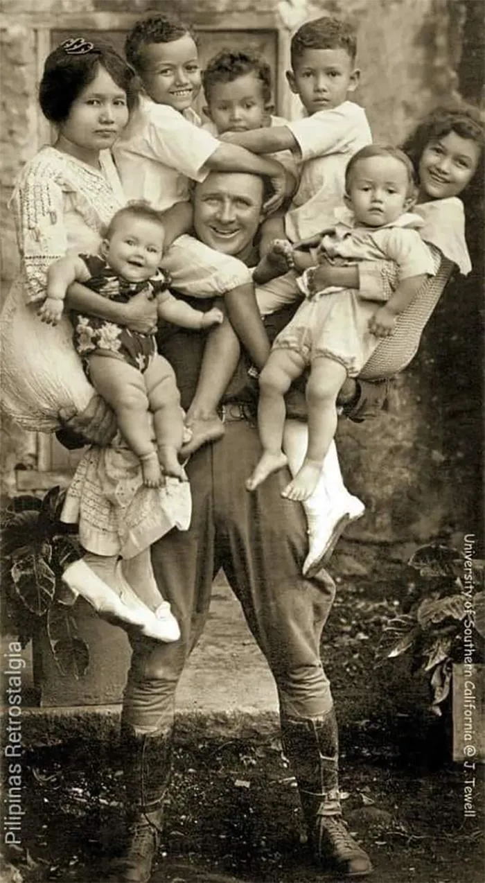 A Photograph Of A Filipino-American Family Taken More Than A Decade After The Us Colonization Of The Islands. The Photo Dates Back To 1912