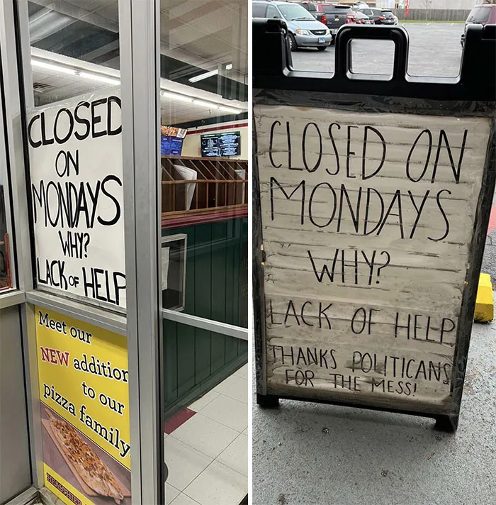 I Posted A Bit Ago About An Antagonistic Sign, The Business Added Another One