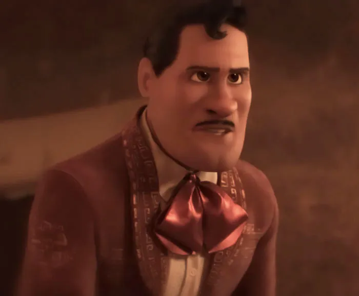 Ernesto De La Cruz  looks angry 